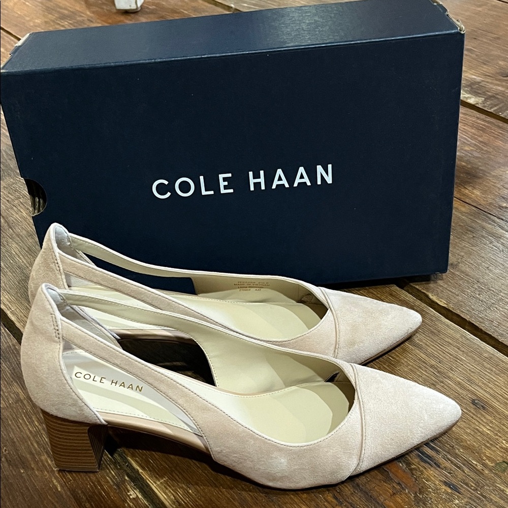 Cole Haan Women's Cream Pointed Toe Heels